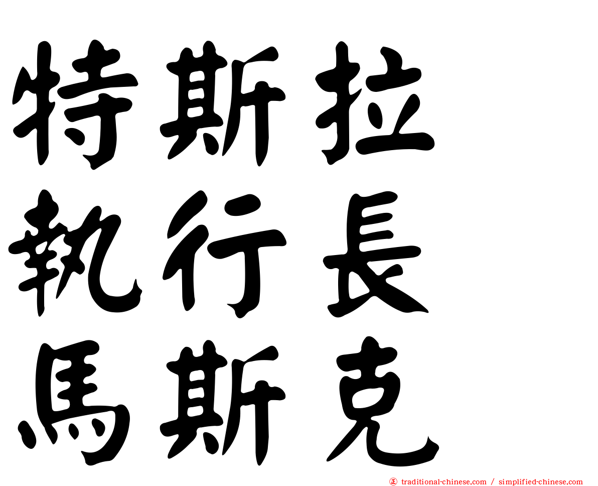 特斯拉　執行長　馬斯克